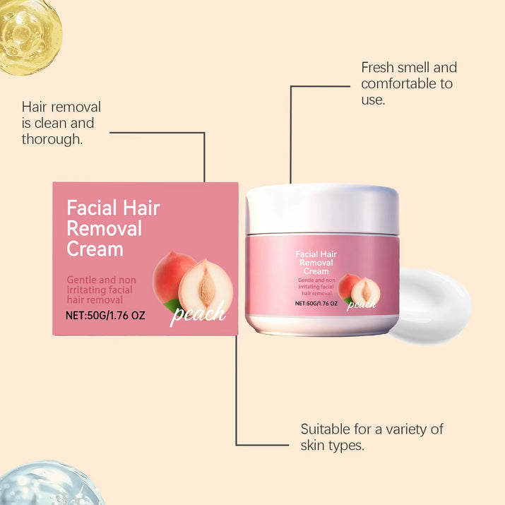Facial Mild Hair Removal Cream Sensitive Skin Nourishing Hydration Refreshing Lip Facial Skin Women Beauty Soothing Ointment 50G