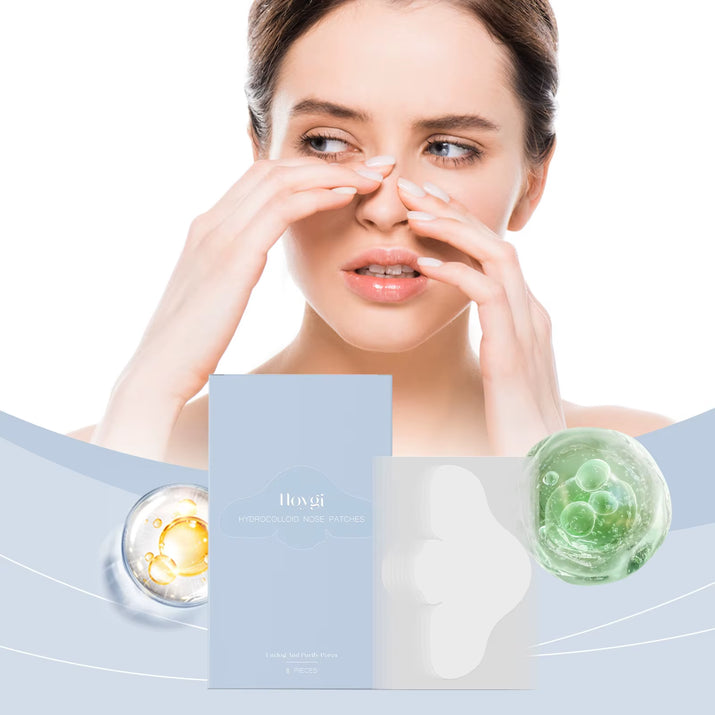 Salicylic Acid Nose Pore Strips Oil Control Hydrocolloid Nose Patches for Nose Blackheads Pimples Removal Refines Pores Non-Tigh